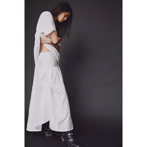 Free People Emery Drop-Waist Midi Skirt Size S